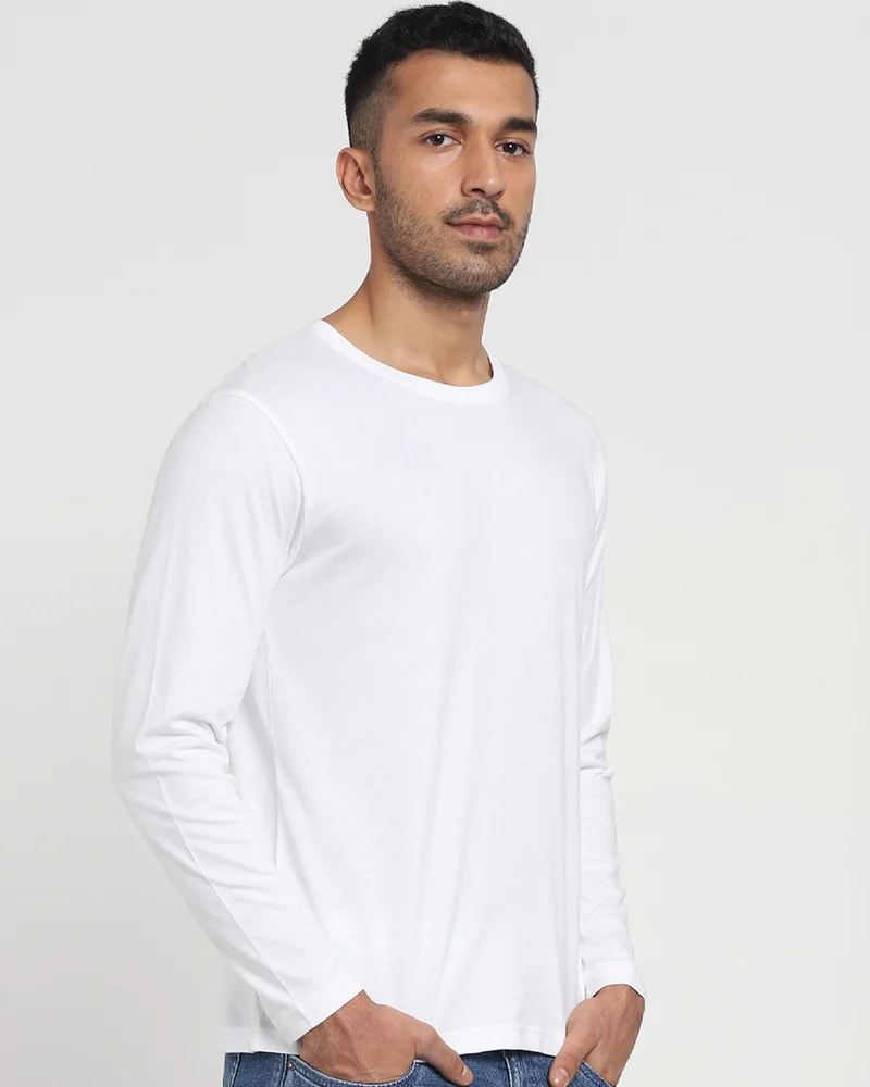 bewakoof Men's White T-shirt